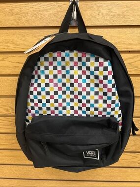 Vans Checkerboard Accent Black Backpack